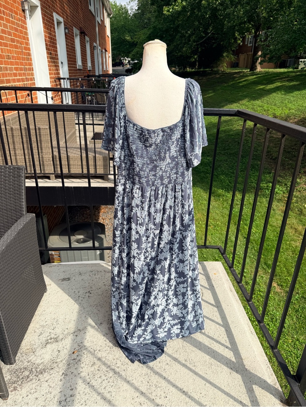 Baltic Born Everley Velvet Maxi Dress | Whisper Blue Size 2X - Picture 3 of 9